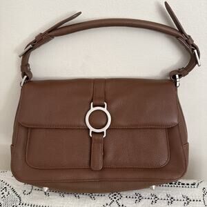 Mossimo Wow Baddie Caramel Brown Pebble Leather Hobo Shoulder Bag NWOT Y2K